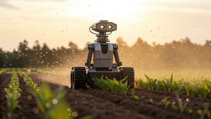 Poster - Robot in Green Field Collecting Energy from Oil Extraction Process