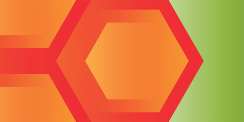 Poster - abstract red hexagon background for banner