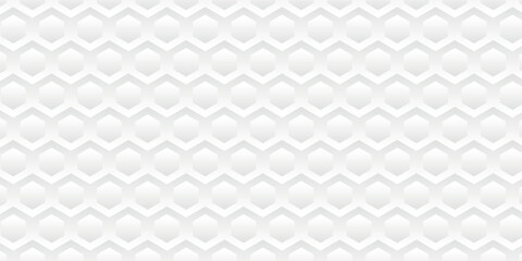 Poster - modern abstract white hexagon geometric background