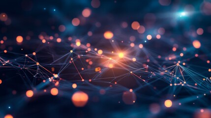 Poster - Exploring high-tech cyberspace a journey through glowing data streams in a virtual environment