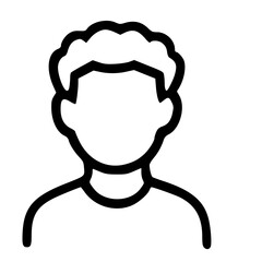 Poster - Simple Line Art Man Avatar Profile Portrait Person Icon Graphic