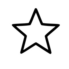 Poster - Doodle Handdrawn Star Outline Shape Decoration Element Icon