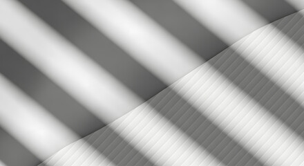 Fototapete - Abstract Geometric Background with Diagonal Lines, Shadows, Light and Texture in Gray Tones.