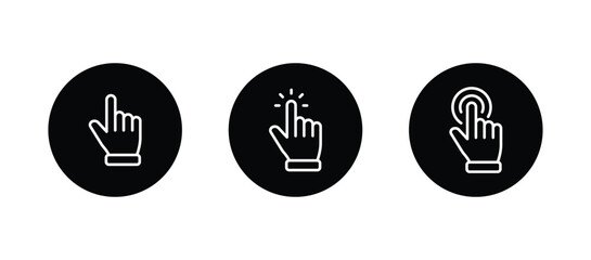 Poster - Hand pointer icons. Pointer click icon vector	