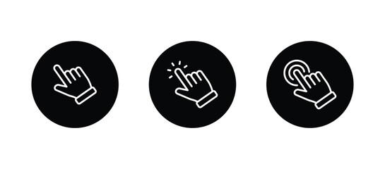 Poster - Hand pointer icons. Pointer click icon vector	