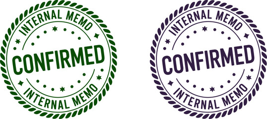 Poster - Confirmed stamp internal memo seal vector graphic design element for official documents use case editable stock vector illustration