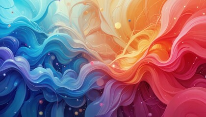 Aufkleber - Abstract computer wallpaper with colorful swirling patterns for desktop backgrounds