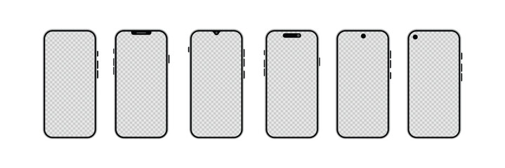 Poster - Smart Mobile Phone Icon Set – Vector Smartphone Icons for UI, App, Web, and Device Interface Design.