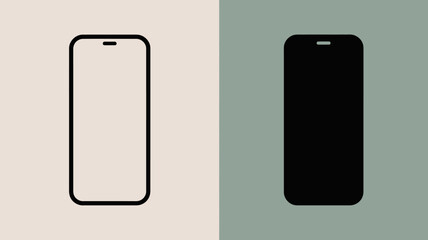 Poster - Smartphone mockup template for app ui design presentation with blank screen and modern style 100 editable stock vector