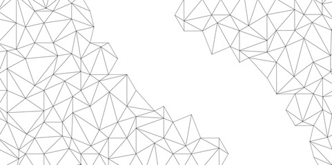 Abstract of simple gray line triangle pattern geometric background .white background creative and geometric shape with white luxury pattern .Gray and white geometric background with low poly triangle