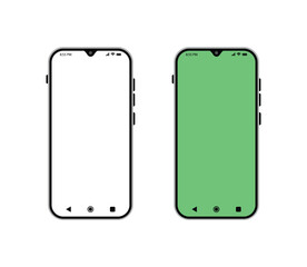 Poster - Smartphone Icon Collection – Vector Mobile Phone UI Elements for Web, App, and User Interface Design. detailed mobile phone template front view, mobile phone model.