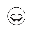 © Bening - Vector art of a happy smiling face with a circle isolated on white background