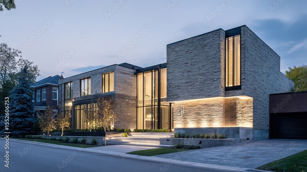 Contemporary Residential Architecture with Clean Lines and Neutral ...