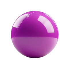 Poster - Glossy Purple Sphere 3D Render Realistic Ball Artistic Glow Modern Design on transparent background