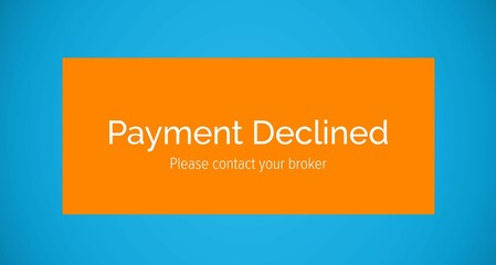 Poster - Payment declined text on display