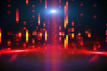 Poster - Digitally generated disco light background