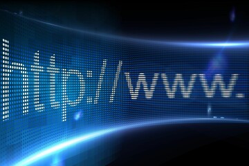 Poster - Http address on digital screen