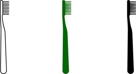 Poster - Toothbrush illustration vector art dental hygiene oral care teeth cleaning minimalist design simple icon set editable vector illustration with png format