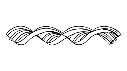  - Illustration of a stylized wave pattern with multiple curved lines in a repeating design element created with generated ai