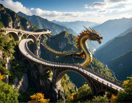Dragon Spine Bridge A Whimsical Valley Crossing