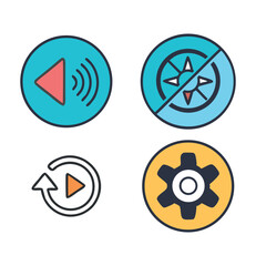 Poster - digital sound Set of Colorful Vector Icons for Web and Design Use.