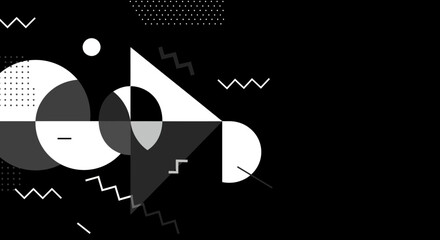 Poster - Monochromatic abstract background with geometric shapes providing modern aesthetic
