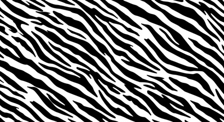 Poster - Seamless Zebra Stripe Pattern: A Wild Black and White Animal Print Design