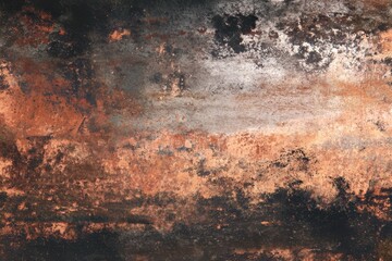 Poster - A painting of a rocky, brown surface with a few specks of white