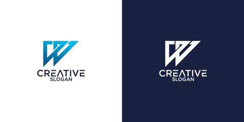 Fototapete - letter w abstract monogram logo vector design