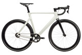 Sleek White and Black Track Bicycle Modern Design, High-Performance Ride