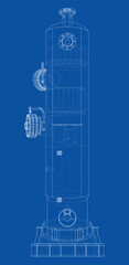 Poster - Industrial tank. Vector rendering of 3d