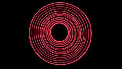Wall Mural - Red ring light and shadow special effects material Red concentric circle surround