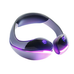 Poster - realistic product futuristic brainwave-controlled interface headset isolated on pure white background subtle soft shadow clean studio lighting, ultra-high detail, PNG stock render :