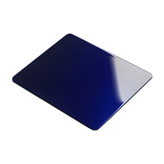 Poster - realistic product credit card with dark-blue matte finish isolated on pure white background subtle soft shadow clean studio lighting, ultra-high detail, PNG stock render :