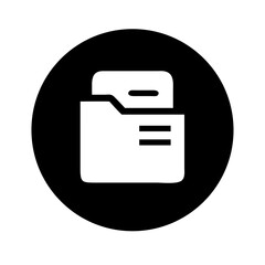 Poster - Folder icon isolated on white background representing document file and data storage