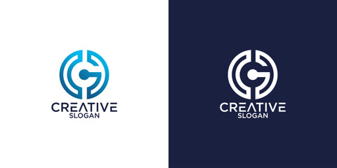 Fototapete - letter g abstract logo vector design