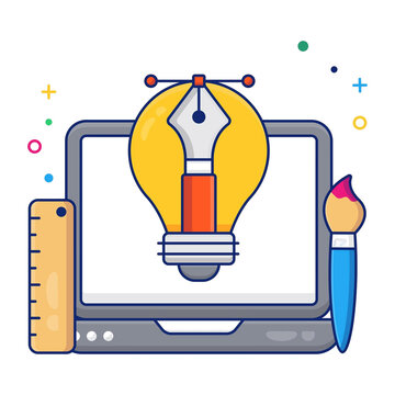 Designer circle concept Icon with background