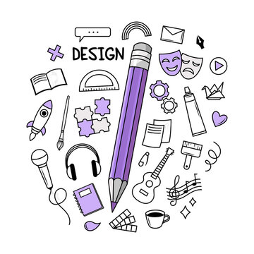 Designer circle concept Icon with background