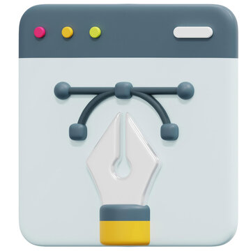 Designer circle concept Icon with background