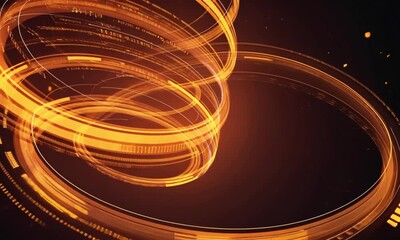 Poster - Swirling energy patterns dance in mesmerizing motion at the digital frontier