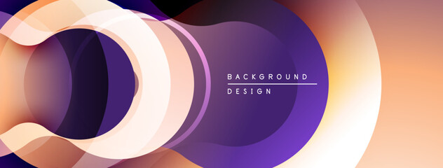 Leinwandbilder - Abstract layers create flowing design. Warm colors blend, forming dynamic visual effect. Modern, smooth gradients present elegant backdrop.