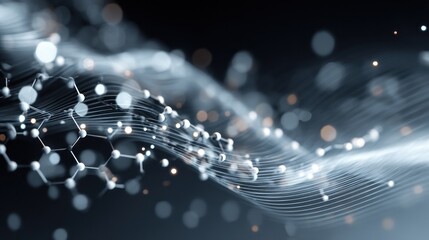 Poster - Abstract digital molecular wave