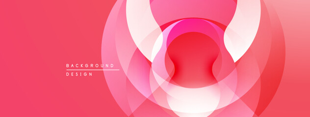 Leinwandbilder - Abstract pink design. Concentric circles create dynamic visual effect. Modern, clean aesthetic suitable for backgrounds.