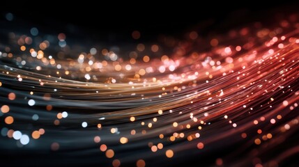 Poster - Abstract fiber optic background