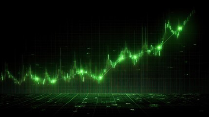 Poster - Digital financial chart showing growth