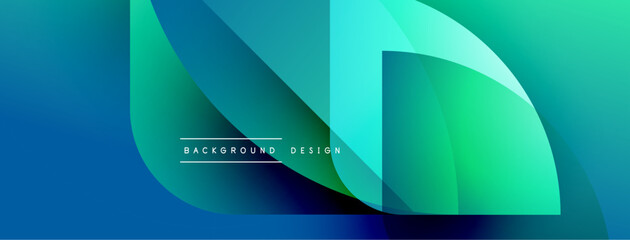 Poster - Abstract fluid shapes, vibrant bluegreen gradient. Modern design elements create dynamic visual impact. Text reads background design.