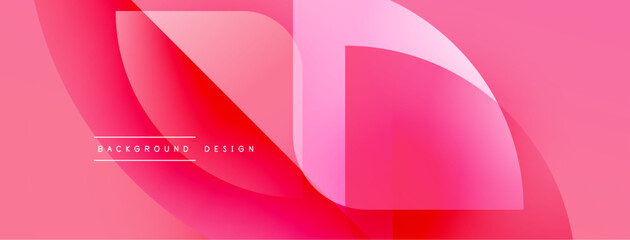 Leinwandbilder - Abstract pink design. Overlapping shapes create dynamic visual effect. Modern background suitable for various projects.