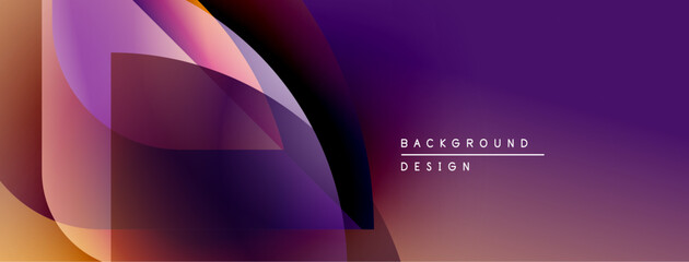 Poster - Abstract colorful shapes overlap, creating dynamic gradient background. Modern design elements suggest fluidity, innovation.