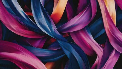 Poster - A close-up shot of a bundle of colorful ribbons