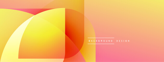 Poster - Abstract gradients overlap, creating warm color scheme. Soft shapes suggest movement, modern aesthetic. Minimal text present.